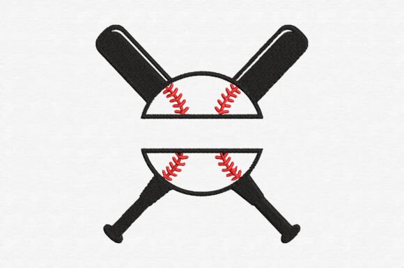 Baseball Embroidery Design: Crossed Bats Guide
