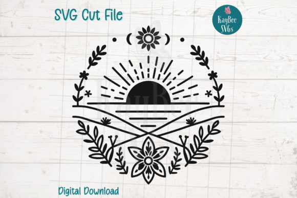 Boho Sunrise Sunset SVG Cut File Guide