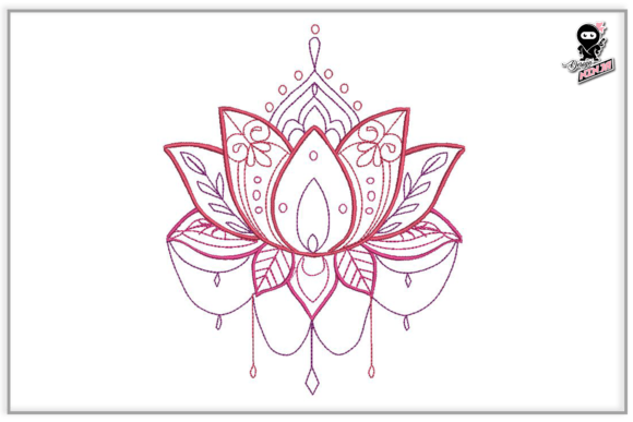 Celestial Lotus Embroidery: A Modern Touch for Creative Personalization