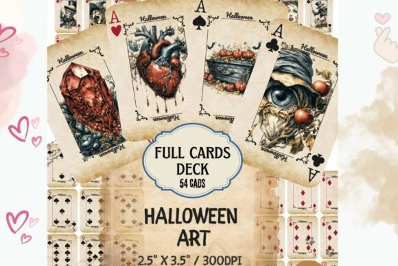 Elevating Halloween Playing Cards Deck Party Games with Gothic Elegance