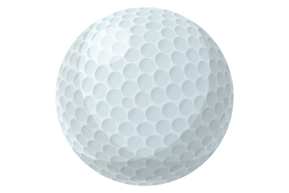 Golf Ball Cartoon Icon: Outdoor Hobby Game Asset
