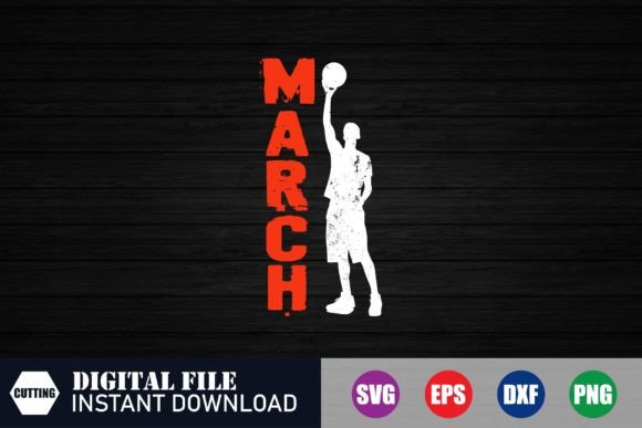 March SVG Design for Sale: Basketball Tournament Art