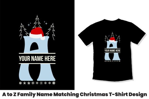 Matching Family Christmas T-shirt Design Assets