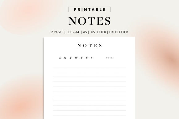 Notes Page Printable Planner Inserts: The Flexible Foundation for Daily Organization