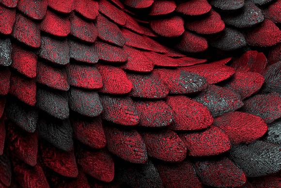 Red and Black Dragon Scale Texture Backg