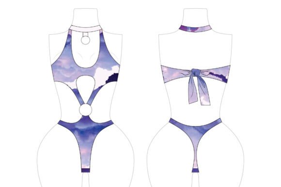 Romspattern™ Kiss Cutout Suit: A Modern Sewing Pattern for Bold Beachwear