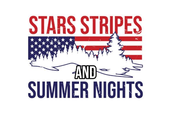 Stars Stripes and Summer Nights SVG for POD Success